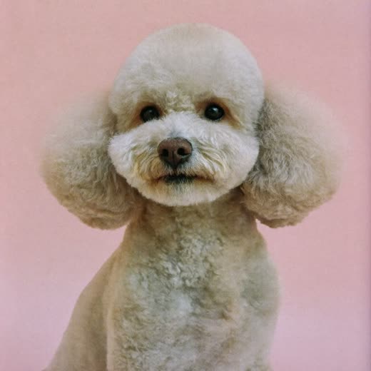 A poodle-cross after a full clip and trim